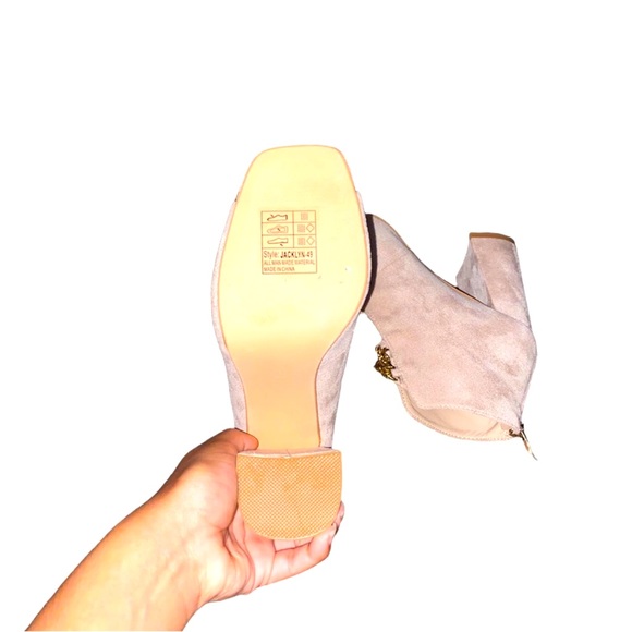 YOKI Jacklyn-49 Open-toe high heeled shoes with crisscrossed chain details - Picture 7 of 12